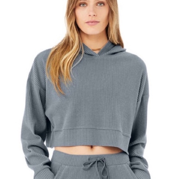 ALO Yoga Tops - ALO Yoga Steel Blue Muse Hoodie. Sold out color.